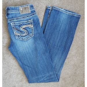 28x33 Aiko Bootcut Silver Jeans